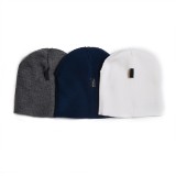 Custom cheap mens embroidery logo knitted long slouchy beanie winter caps