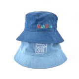 New Arrival Custom Denim Jean Fashion Embroidery Bucket Hat/your own design Bucket Hat