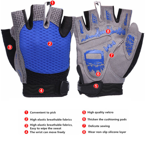 Fitness Equipment Custom Weight Lifting Microfiber Training Gloves Sports Gym