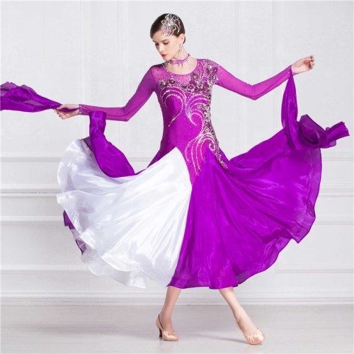 B-18404 Custom Adult American Smooth Beautiful Dress High quality Plus Size Ballroom Dance Dresses For Sale