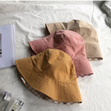 Classic checked breathable hats reversible wear designed women plaid bucket hat