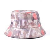 oem design your own logo custom pattern all over printed girls fashion hawaii bucket hat