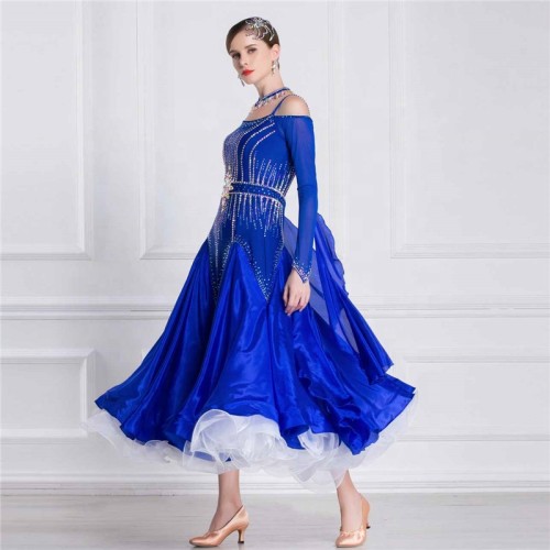 B-18415 Ballroom Competition Dress High Quality Modern Waltz Tango Latin Dance Dress Custom Flamenco Dance Dress For Competition