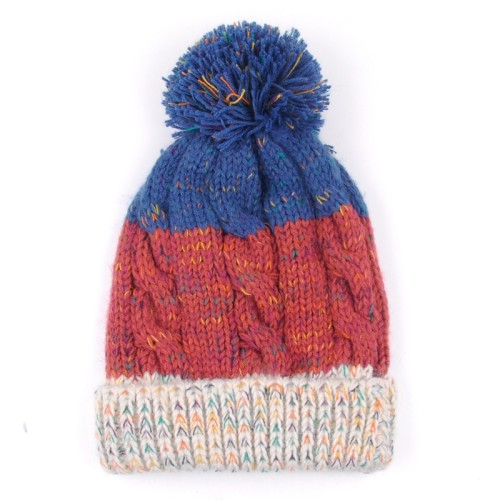 High quality winter acrylic fashion multicolor knitted beanie hats
