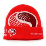 Beanie acrylic plain printed pattern knit beanie hats unisex winter hat