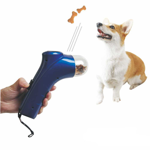 Handheld pet dog toy treat training products food thrower snack launcher