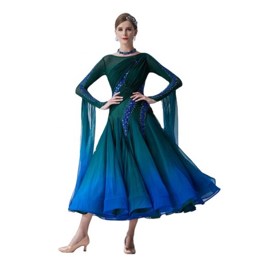 b-19430 Smooth ballroom dress woman waltz dance costumes dance dresses tango costumes standard foxtrot dress