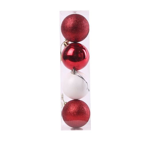 High Quality Christmas Tree Decoration Colorful 6Cm Round Christmas Ornament Balls Plastic