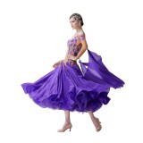 B-19589 Custom ballroom dance competition dresses high-end ballroom dancing waltz dress smooth ballroom dresses for sale