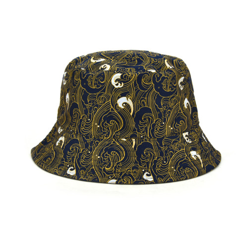 Hot Sell Color Factory Wholesale Fashion Design Reversable Cotton Bucket Hat