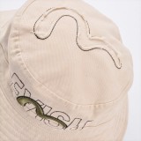 new style bucket summer hat embroidery bucket hat with string