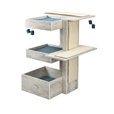 Multiple Layers Pet Kitty Beach Design House Cat Climbing Furniture With Hanging Toys And Scratching Mat