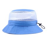 Outdoor sun shade cap bucket mesh top hat bulk plain beach hats mesh bucket hat