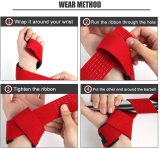 Wholesale Sports Custom Logo Powerlifting Training Wrist Straps Fitness Weight Lifting Straps with Non Slip Flex Gel Grip