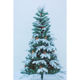 Decorated Giant Pine Needle Green 7.5ft PE Mixed PVC Christmas Trees