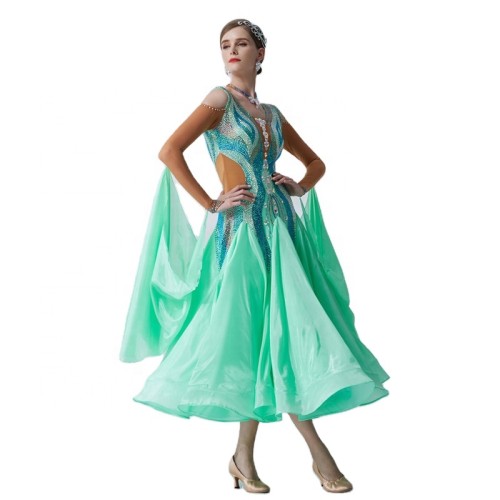 B-19437 High-end tailor made competition ballroom latin dance dress women dress for ballroom dancing for children