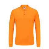 Mens Performance Polo Shirts 220GSM Custom Logo Long Sleeve Polo Shirt With Your Design Mens Cotton Polo Shirts