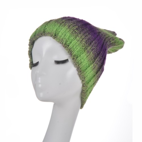 Colorful winter funny knitted baggy winter hat beanie cap