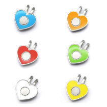 Heart-shaped Steel Magnetic Golf Ball Marker Hat Clip