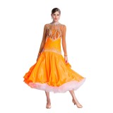 B-18471 International Standard Silk sexy Ballroom Dance Dress High-end Competition Dress For Ballroom Dancing For Children