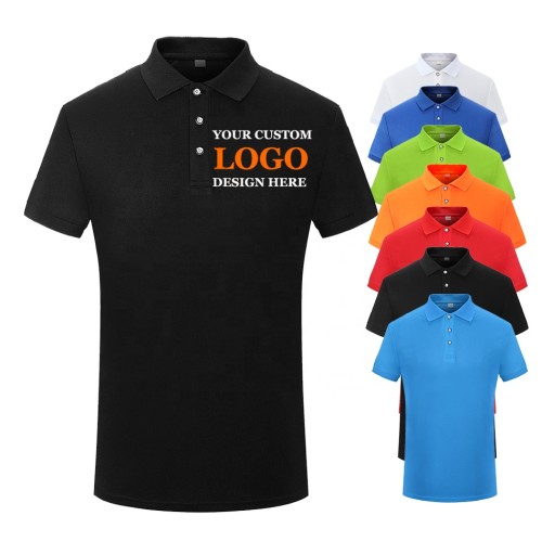 High Quality Sweat-Absorting Solid Color Polo Sports T Shirt