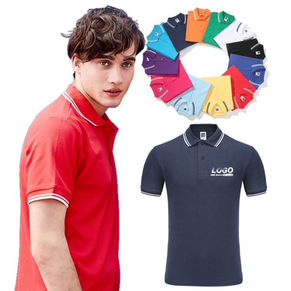 Promotional Polo Shirts OEM Customized Logo Team Activities Polo Shirts Men Short Sleeve