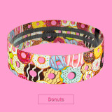 Custom Long Gym Fabric Resistant Booty Bands Food Print Stretch Workout Exercise Resistance Bands