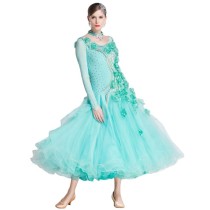 B-18250 Romantic fresh smooth american dancing dress big swing women's international standard ballroom dance dress