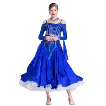 B-18415 Ballroom Competition Dress High Quality Modern Waltz Tango Latin Dance Dress Custom Flamenco Dance Dress For Competition