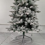 With Flocked 7FT Slim PVC Christmas Tree with Metal base