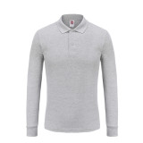 Mens Performance Polo Shirts 220GSM Custom Logo Long Sleeve Polo Shirt With Your Design Mens Cotton Polo Shirts