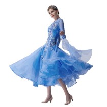 B-19117 New women ballroom dress standard dance dress waltz dance costumes girls dance wear rumba standard smooth dress