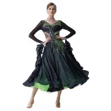 B-19176 Modern dance wear women ballroom dance costumes waltz performance uniforms ball dance dress ink painting big skirt dress