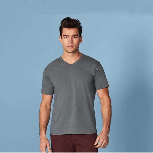 Custom Wholesale V Neck T Shirts Men Blank Clothing