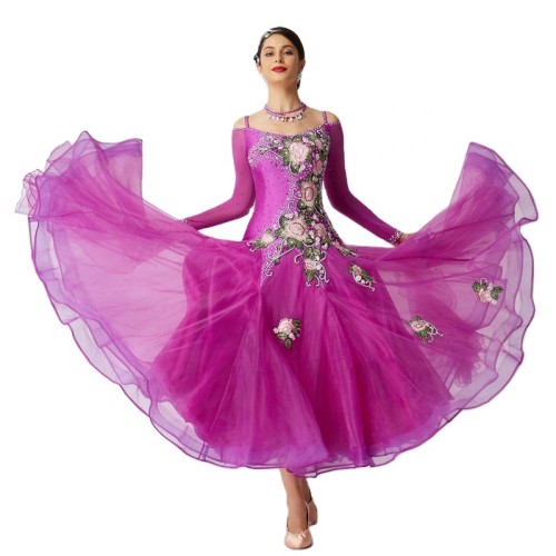 B-2047 High-end new ballroom dance competition dresses modern waltz tango dance dress elegant latin dance dress for sale