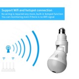 Hot Selling Remote Home Monitoring V380 Pro Fisheye Led 360 Panoramic Security Wireless Wifi  Light Bulb Camera
