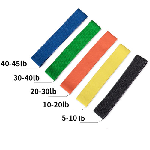 Custom Logo Black Fabric 6cm Wide Fitness Mini Exercise Resistance Loop Bands Set
