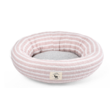 Stripe Cotton Pp Filling Soft Warm Pet Round Sofa Skin-Friendly Donut Cuddler Cat Dog Sleep Bed