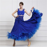 B-14743 Custom high quality international standard ballroom dance dress short sleeves ballroom dancing dress