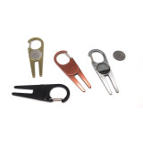 New Design Zinc Alloy Golf Pitch Fork with Ball Marker Golf Divot Tool