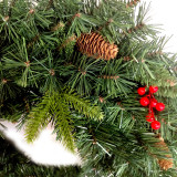 Holly Pvc Artificial Wholesale Artificial Christmas Wreath For Decoration