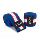 Customized Color Adjustable Long Knee Squat Straps for Compression Weightlifting cross training Knee Staps Wraps