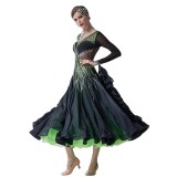 B-19176 Modern dance wear women ballroom dance costumes waltz performance uniforms ball dance dress ink painting big skirt dress