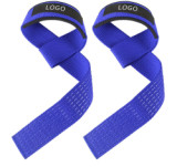 Wholesale Sports Custom Logo Powerlifting Training Wrist Straps Fitness Weight Lifting Straps with Non Slip Flex Gel Grip