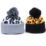 Oem jacquard knit pom oversize beanie cap