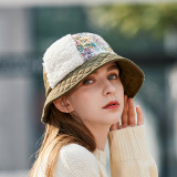 2021 winter women custom furry luxury bucket hat women