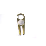 New Design Zinc Alloy Golf Pitch Fork with Ball Marker Golf Divot Tool