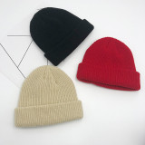 Online design Custom winter beanies cap knit cap fisherman beanie custom logo