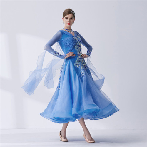 B-19117 New women ballroom dress standard dance dress waltz dance costumes girls dance wear rumba standard smooth dress