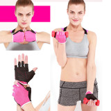 Customizable Quality Pink Lady Women Men Workout Sport Gloves Gym Half Finger